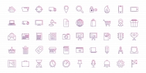 Purple Thin Lines - Vector Icon Pack Screenshot 3