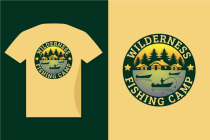 Wilderness Fishing Camp Logo Design Screenshot 2